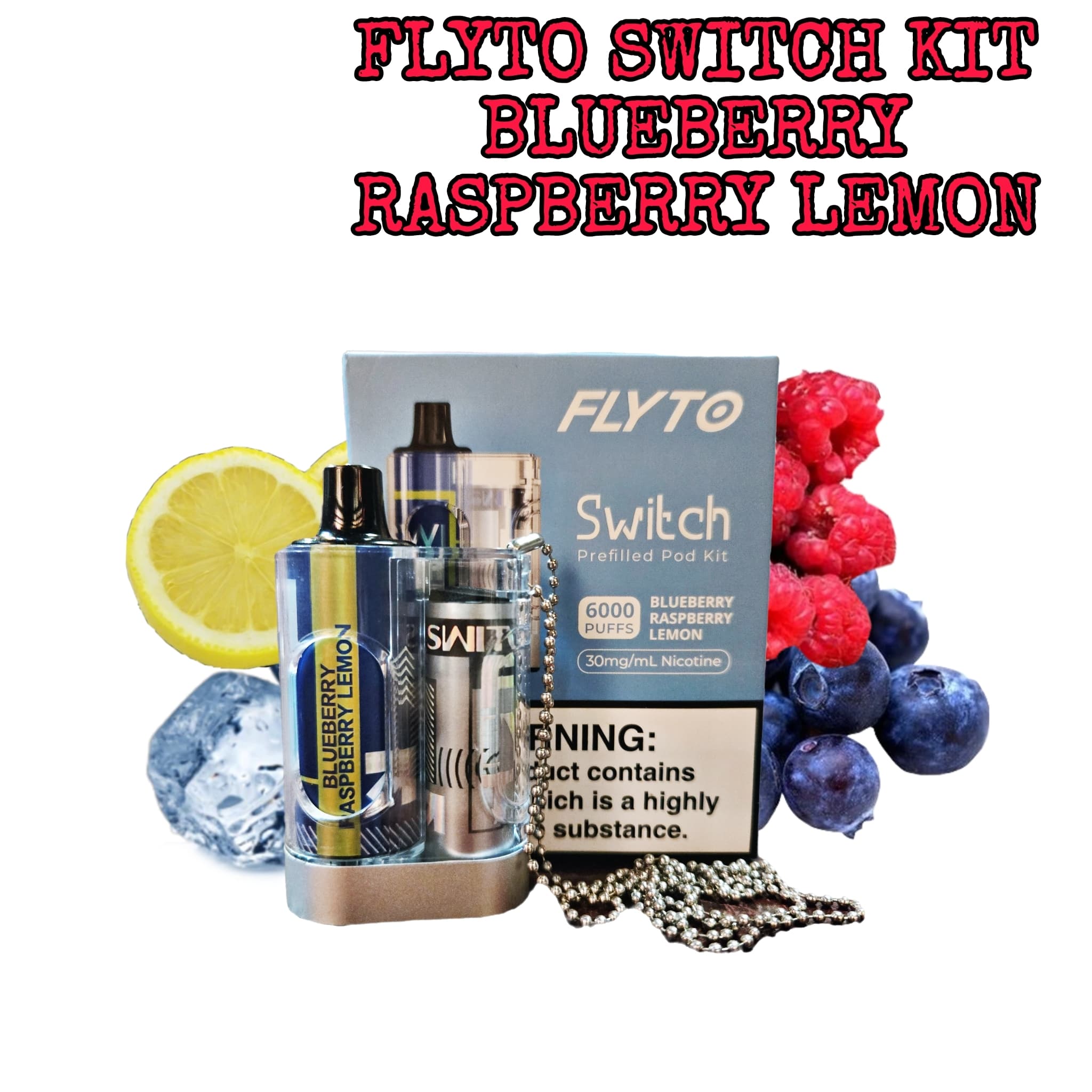 Flyto Switch 6000 Puffs BLUEBERRY RASPBERRY LEMON